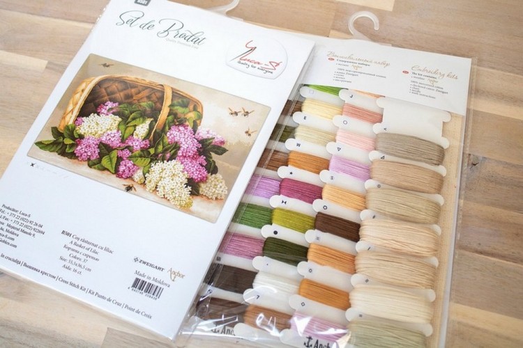 Набор для вышивания Luca-S B501 Корзина с сиренью