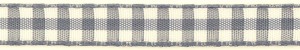SAFISA 469-11мм-68 Лента с рисунком клетка, ширина 11 мм, цвет 68 - серый