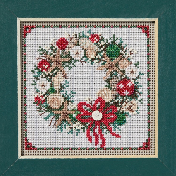 Набор для вышивания Mill Hill MH142432 Seashell Wreath (Венок из ракушек)