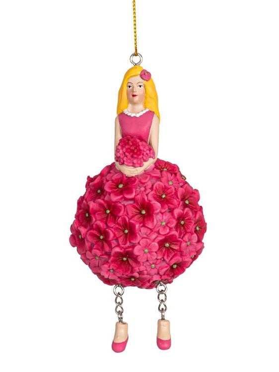 Fiebiger Floristik 850019-450 Фигурка декоративная, Blumenmadchen "Гортензия"