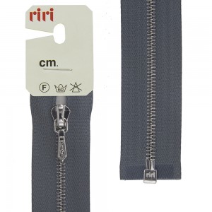 Riri 3000012/90/2119 Молния металлическая, разъемная, 4 мм, 90 см, серо-голубой светлый
