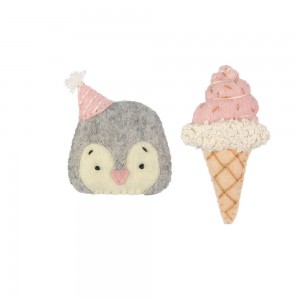 Miadolla TF-0370 Брошь «Пингвин и мороженое»