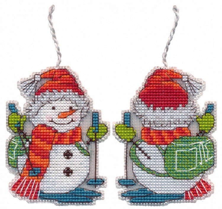 Набор для вышивания Овен 1699 Елочная игрушка "Лыжник"