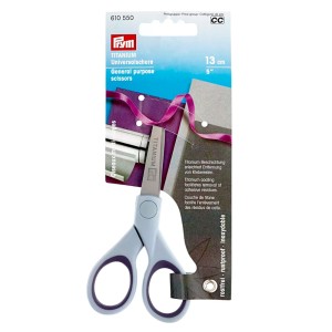 Prym 610550 Ножницы универсальные Титаниум пластиковые ручки с мягкими внутренними кольцами
