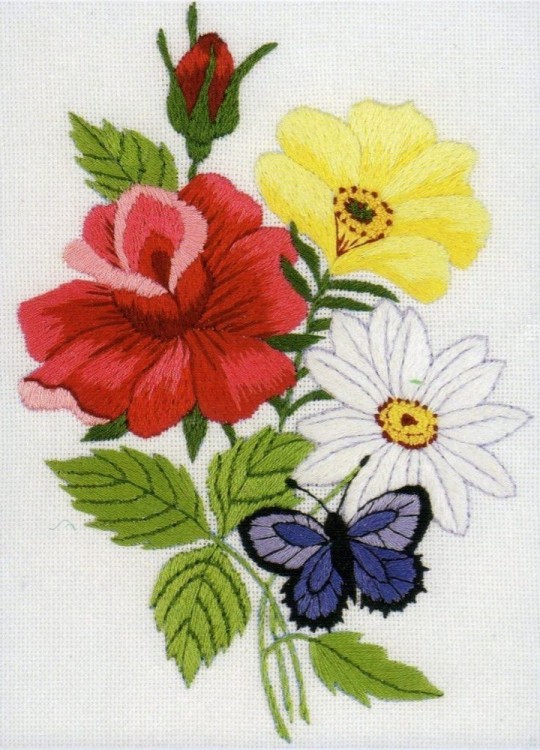 Набор для вышивания Janlynn 004-0853 Butterfly and Floral
