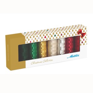 Amann Group Mettler Christmas8-Kit Набор с нитками Poly Sheen в подарочной упаковке, 8 катушек