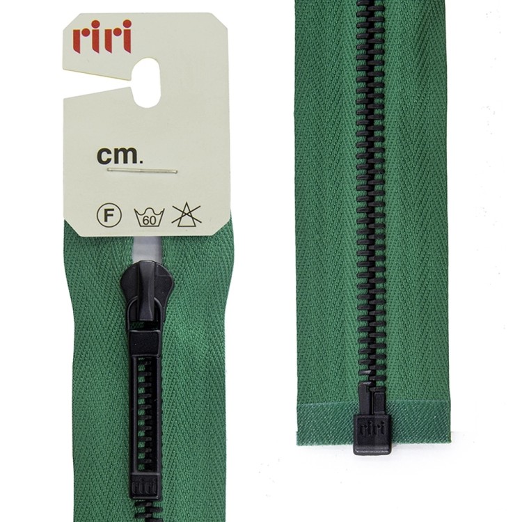 Riri 3054592/60/2715 Молния металлическая, разъемная, 6 мм, 60 см, зеленый