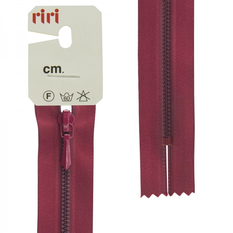 Riri 4301110/18/2411 Молния металлическая, неразъемная, крашеная, 3 мм, 18 см, бордовый