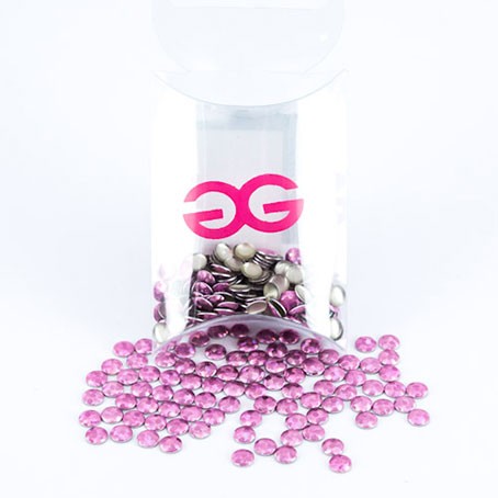 Glitter Glamour 50.0184 Термоклеевые украшения для декора "Nailheads Round Holo Pink"
