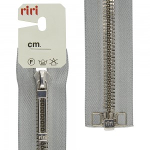 Riri 8651520/80/2118 Молния металлическая, разъемная, 6 мм, 80 см, светло-серый