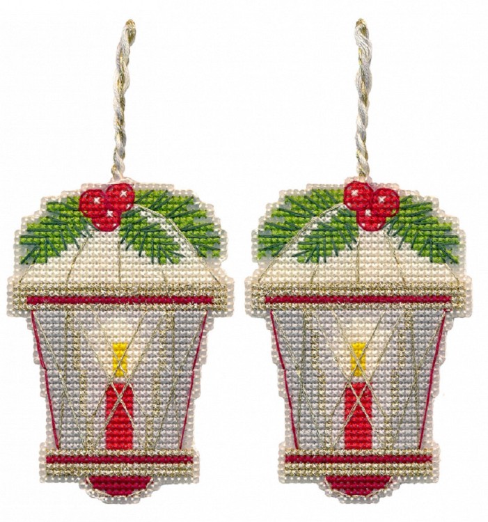 Набор для вышивания Овен 1698 Елочная игрушка "Фонарик"