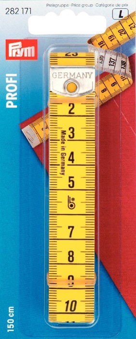 Prym 282171 Измерительная лента с сантиметровой шкалой Профи, наконечник с отверстием