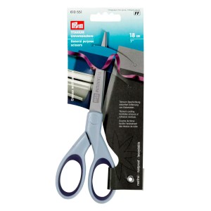 Prym 610551 Ножницы универсальные Титаниум пластиковые ручки с мягкими внутренними кольцами