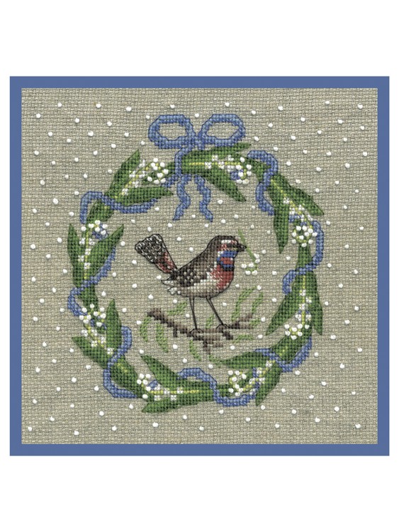 Набор для вышивания Le Bonheur des Dames 2692 May wreath bluethroat (Майский венок Варакуша)