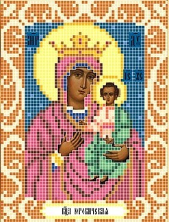 Божья коровка 0081 Богородица Юровичская - канва с рисунком