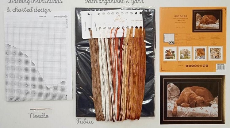 Набор для вышивания Lanarte PN-0164050 Sleeping dog (Спящая собачка)