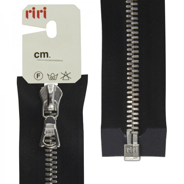 Riri 3501225/60/2110 Молния металлическая, разъемная, 6 мм, 60 см, черный