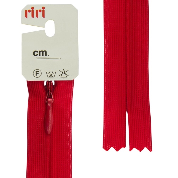 Riri 6010917/40/2407 Молния потайная, неразъемная, 4 мм, 40 см, красный