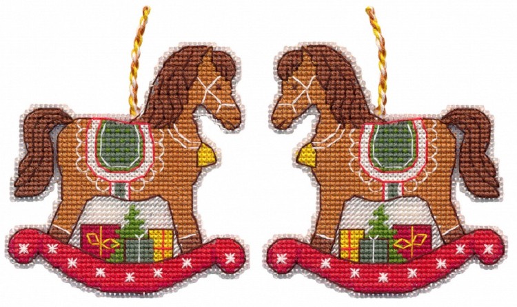 Набор для вышивания Овен 1697 Елочная игрушка "Лошадка"