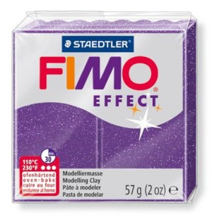 Fimo 8020-602 Полимерная глина Effect фиолетовая с блестками