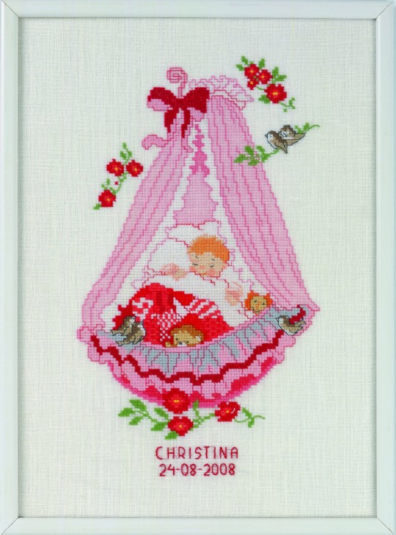 Набор для вышивания Eva Rosenstand 14-430 Колыбель, девочка