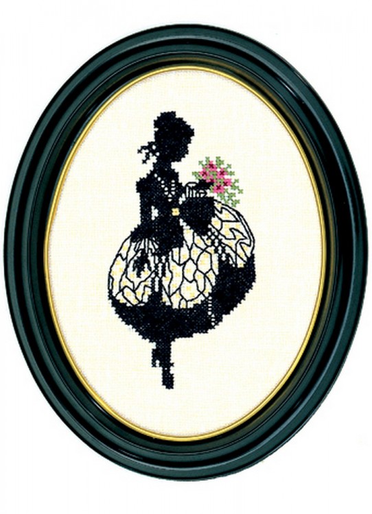 Набор для вышивания Eva Rosenstand 12-494 Дама с букетом (Силуэт)