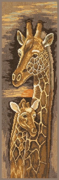 Набор для вышивания Lanarte PN-0008033 Mother and baby giraffe