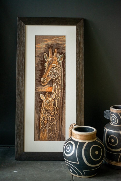 Набор для вышивания Lanarte PN-0008033 Mother and baby giraffe (Мать и детеныш жирафа)