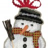 Набор для вышивания Le Bonheur des Dames 2726 Елочная игрушка "Bonhomme De Neige" (Снеговик)