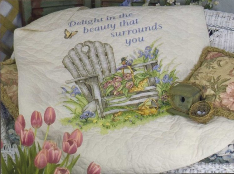 Набор для вышивания Dimensions 03238 Garden Chair Quilt (made in USA)