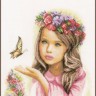 Набор для вышивания Lanarte PN-0164072 Angel with Butterflies