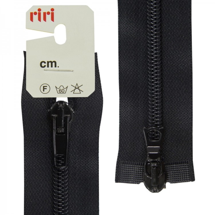 Riri 2519755/55/2110 Молния спираль, разъемная, 2 замка, 6 мм, 55 см, черный