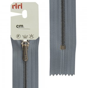 Riri 3408790/18/2121 Молния металлическая, неразъемная, брючная, 4 мм, 18 см, серый стальной
