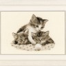 Набор для вышивания Vervaco PN-0148985 Три маленьких котенка
