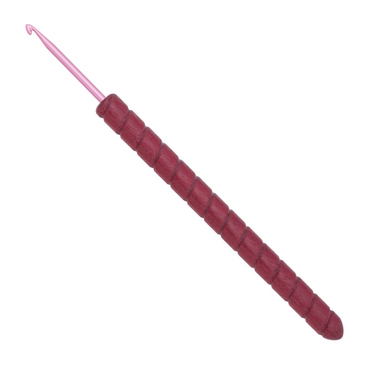 Addi 597-2 Крючок вязальный с ручкой из древесины Амарант addiUnicorn Purpleheart 16см
