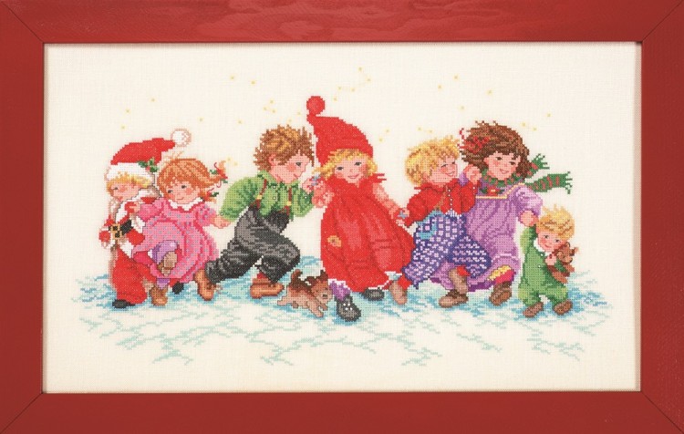 Набор для вышивания Eva Rosenstand 14-258 Дети в снегу