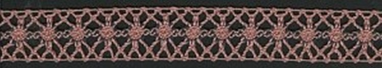 IEMESA 1825/R5 Мерсеризованное хлопковое кружево, ширина 20 мм, цвет розовый с серым