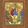 Мир багета 21БК 1417-980_ПЛ Рама для иконы "Троица" Радуга бисера  (Кроше)