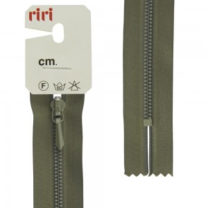 Riri 4301110/18/2827 Молния металлическая, неразъемная, крашеная, 3 мм, 18 см, хаки