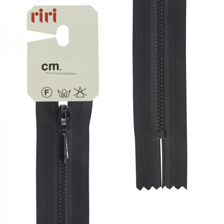 Riri 4301110/20/2110 Молния металлическая, неразъемная, крашеная, 3 мм, 20 см, черный