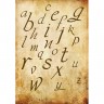 Stamperia DFSA4203 Бумага рисовая мини - формат, "Алфавит"