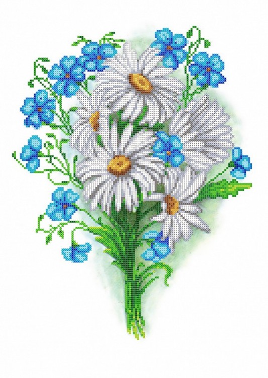 Каролинка ТКБЦ 3061 Ромашки с лютиками