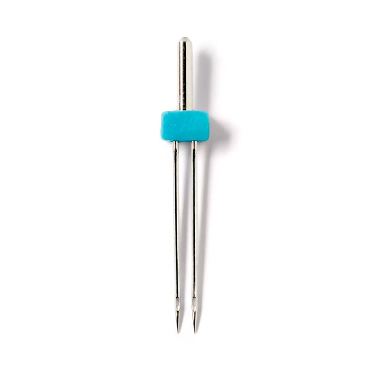 Prym 152255 Игла двойная для швейной машины с плоской колбой 130/705 H-S ZWI, стрейч № 75/2.5мм