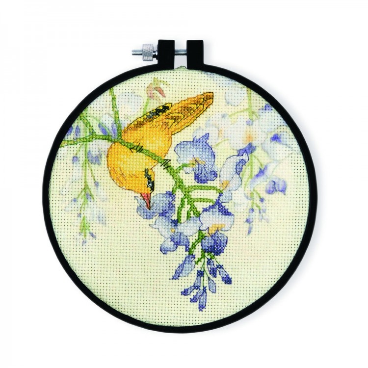 Набор для вышивания Xiu Crafts 2032601 Желтая птица и фиолетовый цветок