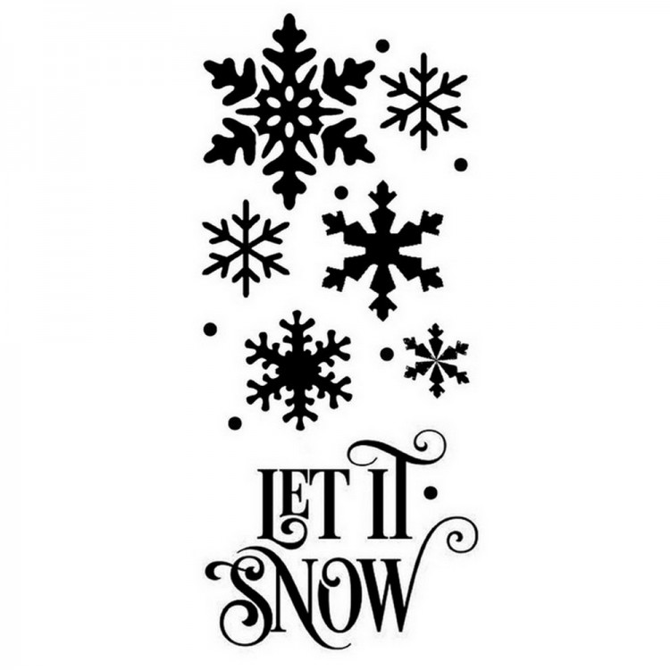 Stamperia KSTDL06 Трафарет "Let it snow" серии Mix Media 3D эффект
