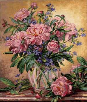 Dimensions 35211 Peonies & Canterbury Bells (made in USA)