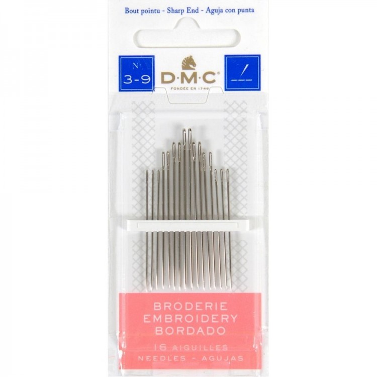 DMC 1765/2 Иглы для вышивания с острым концом №3-9