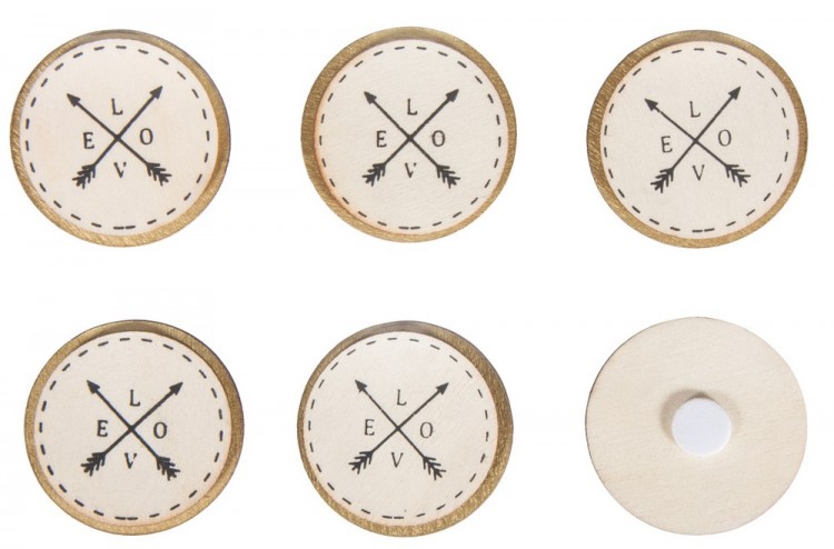 Rayher 46195000 Набор декоративных самоклеющихся дисков  "Love"