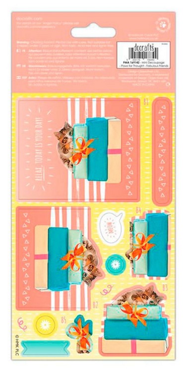 Docrafts PMA169142 Бумага с высеченными элементами для создания объемных композиций "Paws for Thought", 2 листа