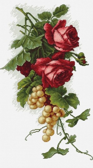 Luca-S B2229 Красные розы с виноградом